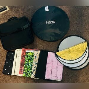 Selens Photography Backdrop and Reflector Set BUNDLE!